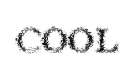 Cool smoke text effect white isolated background. animated text effect with high visual impact. letter and text effect. 