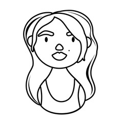 woman character national hispanic heritage line style icon