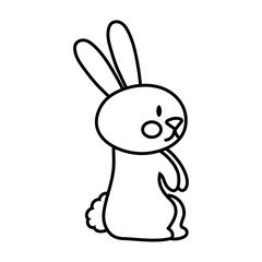 mid autumn cute rabbit back line style icon