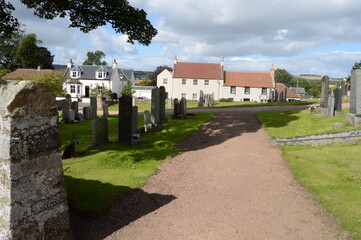 Kilconquhar Inn from churchyard, Kilconquar, Fife, Scotland
