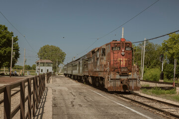 Fototapeta na wymiar old railway train
