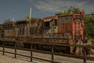 rusty diesel train