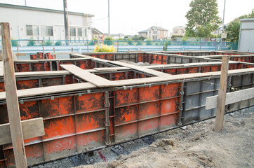 建設現場　基礎工事