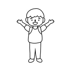 little student boy avatar character