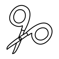 scissors school supply line style icon