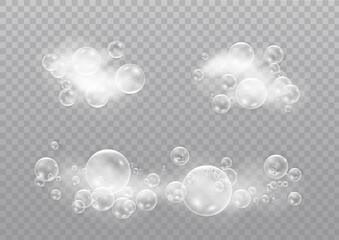 Foam and bubbles.
