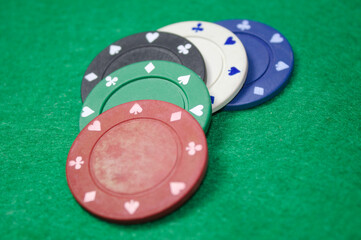 Fichas para jogos de p&ocirc;quer ou roleta de cassino