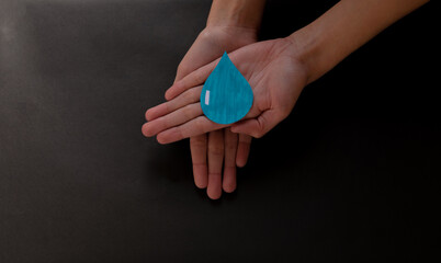 hands holding water drop, hand sanitizer and hygiene for covid-19 , World Water Day, Clean water and sanitation,, family washing hands, CSR, save water, world ocean day concept