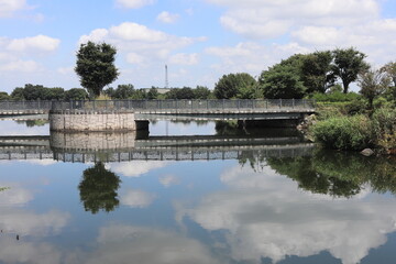 Fototapeta premium 湖面と空