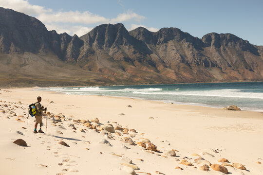 Black African American Male athlete with prosthetic leg