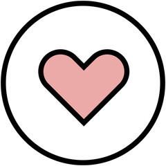 ピンクのお気に入り用のハートのベクターアイコン