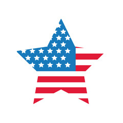 usa elections flag in star flat style icon