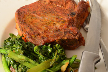 grilled pork with vegetables