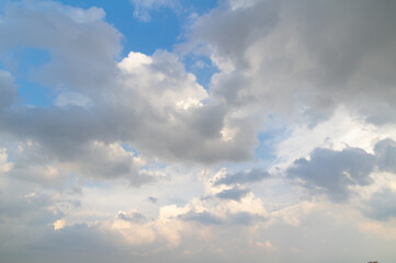 Fototapeta premium Fascinating sky and clouds natural scenery in summer