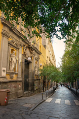 Fototapeta na wymiar Quaint street in Naples