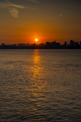 Fototapeta premium Wuhan city skyline scenery in summer, Hubei, China