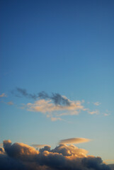 夕暮れ　夕焼け　空　雲　素材