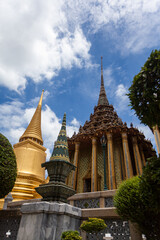 Fototapeta premium Temple of the Emerald Buddha (Wat Phra Kaew) Bangkok Thailand Traditional religious architecture of Asia Tourist destination
