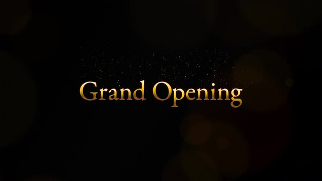 GrandOpeningのメッセージが入ったエレガントな動画