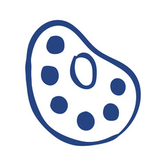 Fototapeta premium paint palette tool free form style icon