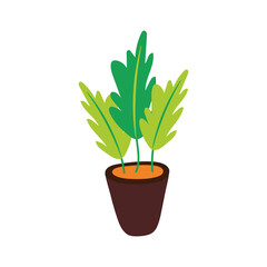 house plant in ceramic pot icon