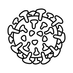 corona virus particle line style icon