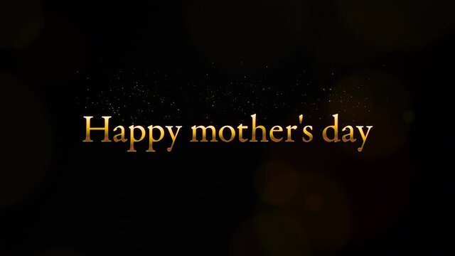 Happy mother's dayのメッセージが入ったエレガントな動画