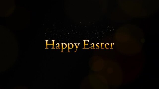 Happy Easterのメッセージが入ったエレガントな動画