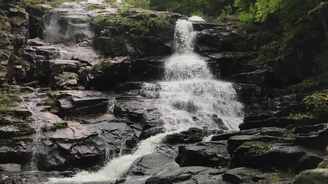 waterfall time lapse in the Adirondack mountains