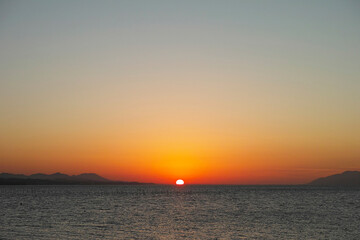 松江市から見た宍道湖の日の入り