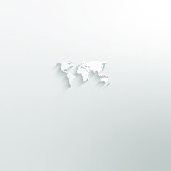  world maps in the white wall