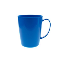 Plastic glass on white background