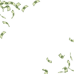 Indian rupee notes falling. Sparse INR bills on wh