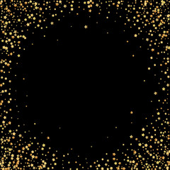 Gold stars luxury sparkling confetti. Scattered sm