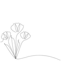 Flowers background design, vector illustration
