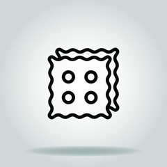 cracker icon or logo in  outline
