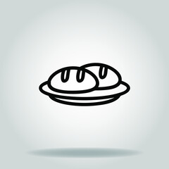 loaf icon or logo in  outline
