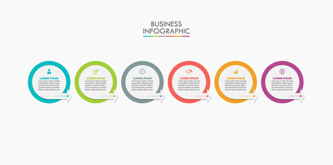 Business data visualization. timeline infographic icons designed for abstract background template milestone element modern diagram process technology digital marketing data presentation chart Vector
