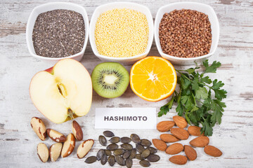 Best nutritious food for healthy thyroid. Natural eating containing vitamins