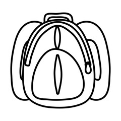 schoolbag equipment line style icon