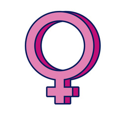 female gender symbol of sexual orientation multy style icon