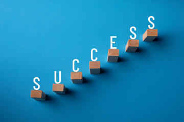 The success message place on the wooden pegs