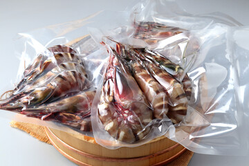 Fresh shrimp isolated on white background