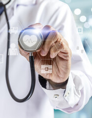Medicine doctor diagnosis in hospital.