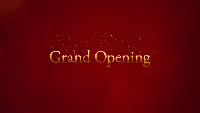GrandOpeningのメッセージが入ったエレガントな動画