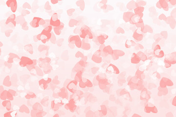 blur heart shape lights bokeh pink soft background.