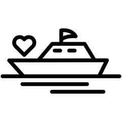 Wedding ship icon