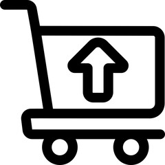 Shopping cart up icon