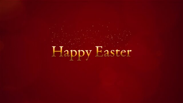 Happy Easterのメッセージが入ったエレガントな動画