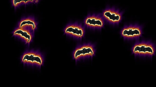 halloween bat loop animation background
